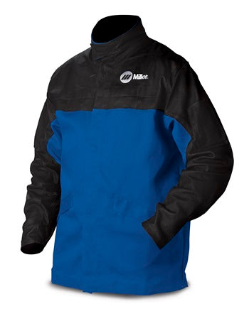 Miller Combo Welding Jacket – Indura® Cotton & Premium Leather Protection