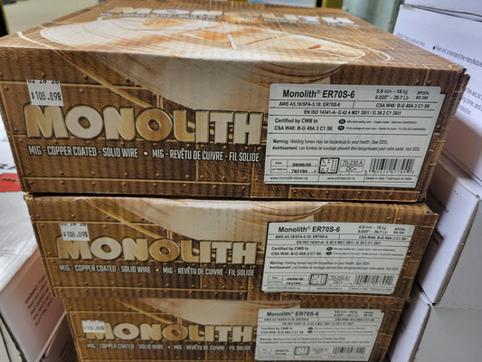 Monolith ER70S-6 MIG Welding Wire – Copper-Coated Mild Steel (0.035” / 0.9mm)