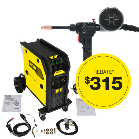 Rustler EM 280 PRO MIG/MAG Inverter + 200 Amp Tweco Spool Gun Combo