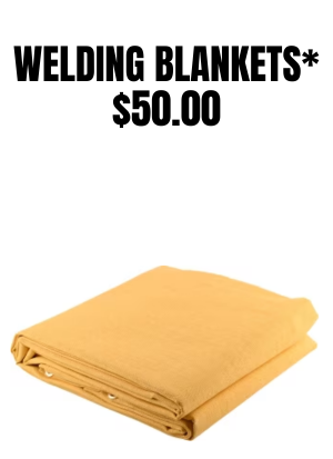 Powerweld Medium Duty Welding Blankets – 24oz Acrylic-Coated Fiberglass, Kevlar Stitched, FM Approved - WHILE SUPPLIES LAST