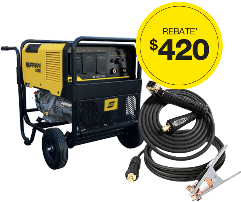 ESAB Ruffian ES 150G Welder/Generator with 150' Welding Cable.