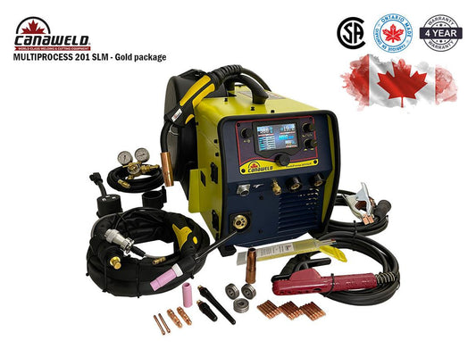 Canaweld Multiprocess 201 SLM Welder – MIG, TIG, Stick & Flux-Cored (200A, Dual Voltage)