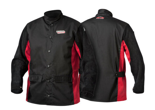 Lincoln Shadow Split Leather Sleeved Welding Jacket