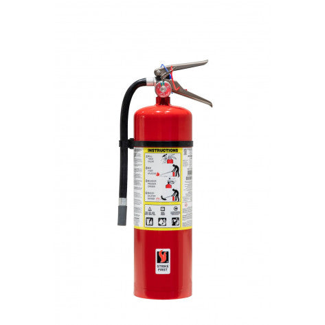 STRIKE FIRST 10LB ABC 6A80BC RATED FIRE EXTINGUISHER - Wall Bracket